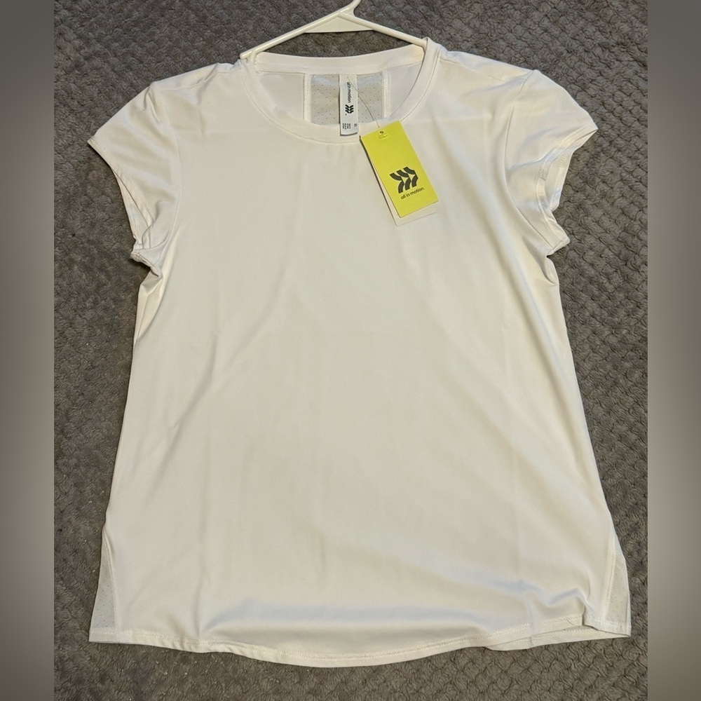 All in Motion Women's Short Sleeve white Tee